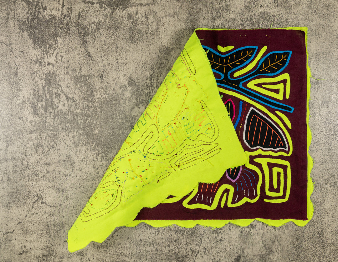 Maroon And Chartreuse Jungle Critter Mola
