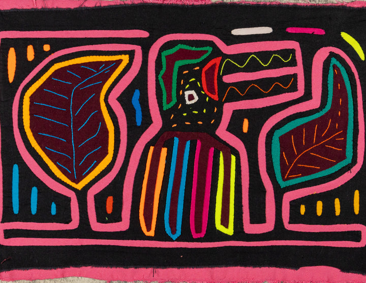 Black And Pink Toucan Bird Mola