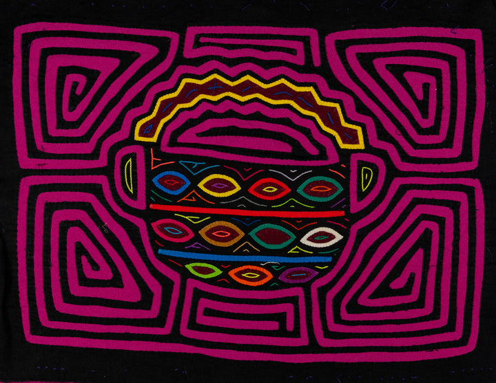 Magenta Easter Basket Piled With Eggs Mola