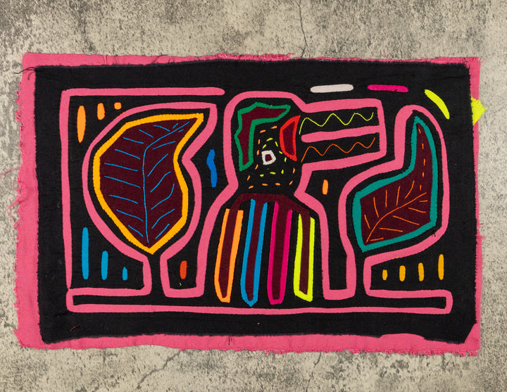 Black And Pink Toucan Bird Mola