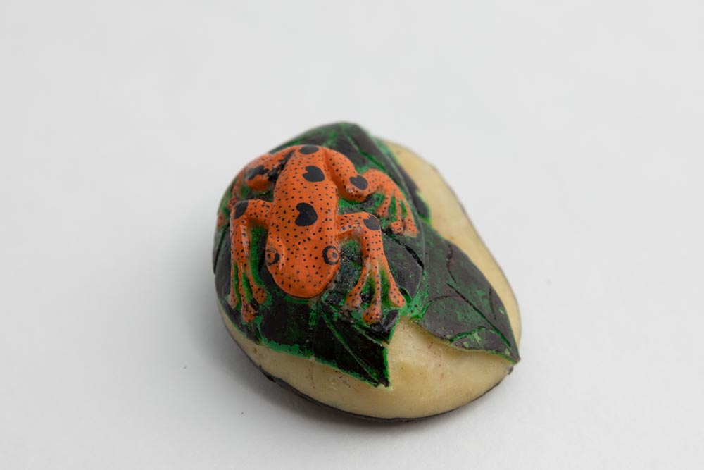 Wounaan Indian Poison Dart Tagua Frog Carving Panama