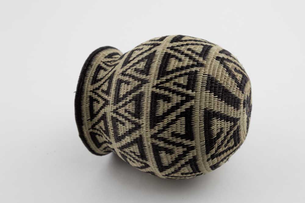 Wounaan Indian Hand Woven Black and White Basket Panama