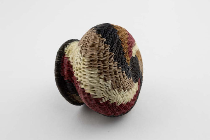 Wounaan Indian Hand Woven Spiral Design Basket Panama