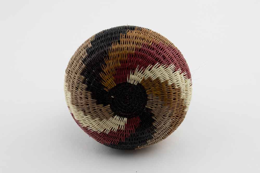 Wounaan Indian Hand Woven Spiral Design Basket Panama
