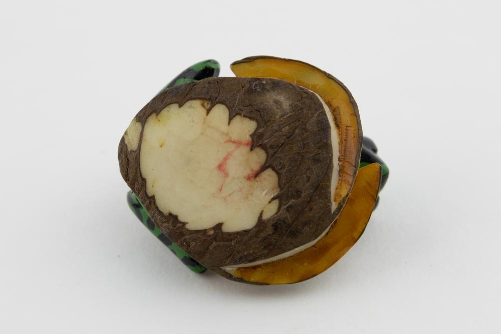Wounaan Poison Dart Frog Tagua Nut Hand Carved Panama
