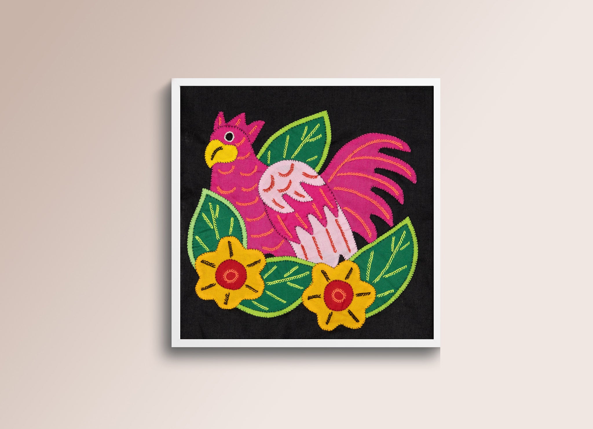 Pink Passion Bird with Flower Molita