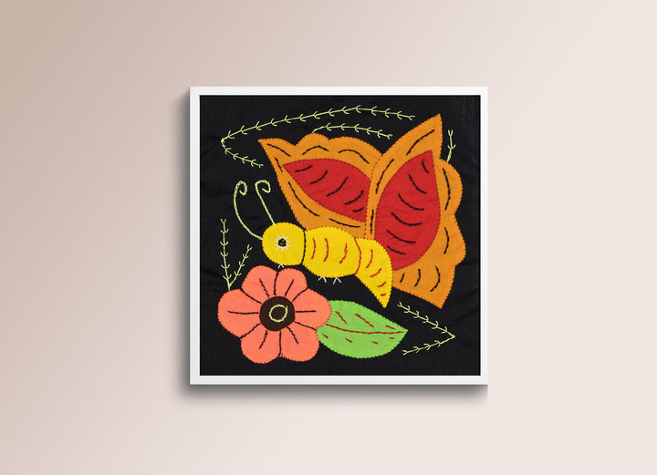 Gold And Red Butterfly with Orange Flower Molita