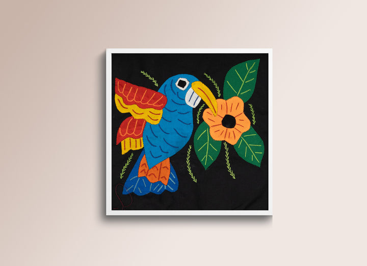 Blue Hummingbird with Flower Molita