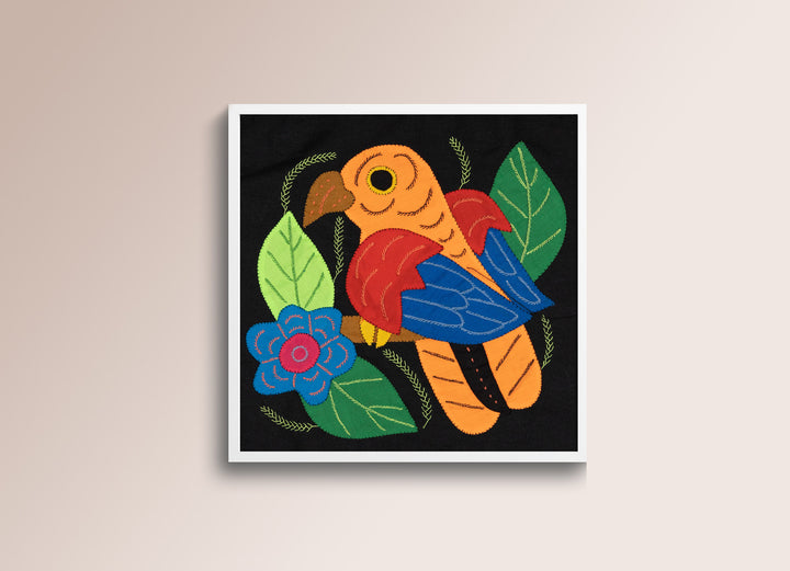 Orange Red and Blue Bird Molita