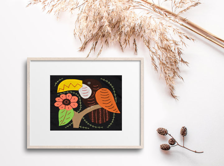 Brown and Orange Toucan Parrot Bird Molita