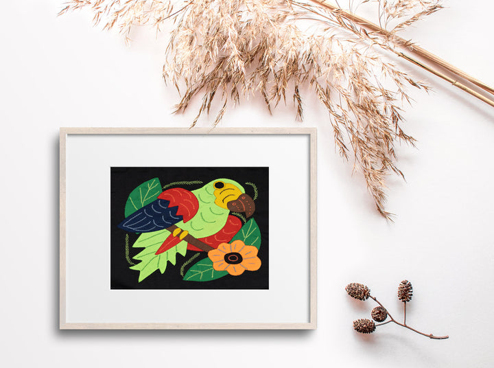 Green Red and Blue Parrot Bird Molita