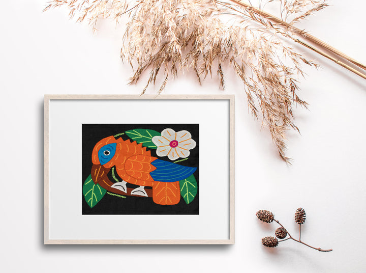 Orange and Blue Kingfisher Bird Molita