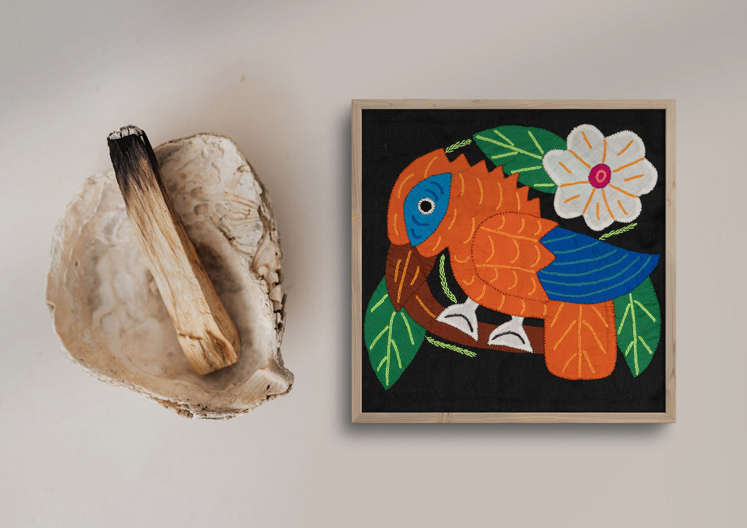 Orange and Blue Kingfisher Bird Molita