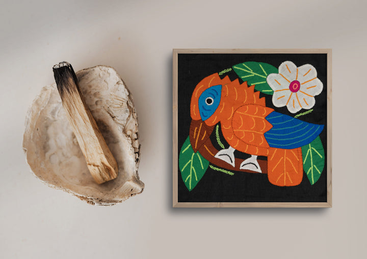 Orange and Blue Kingfisher Bird Molita