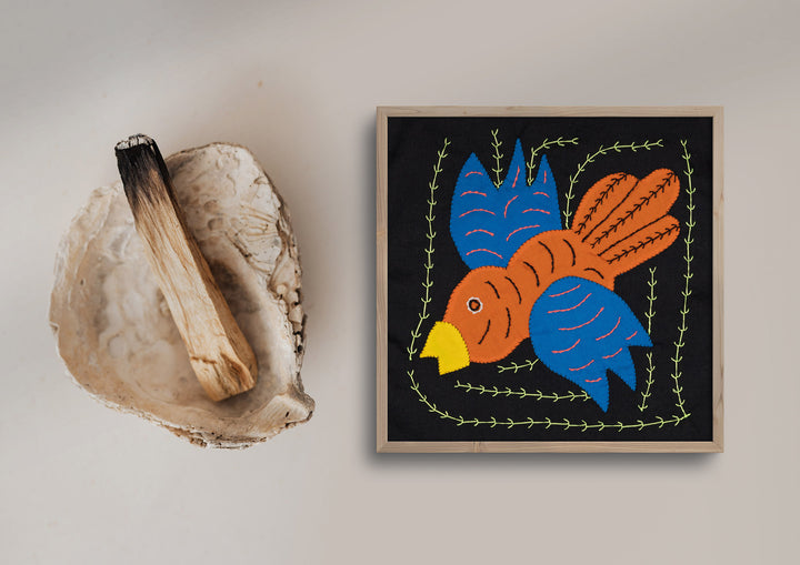 Orange And Blue Dive Bomber Bird Molita
