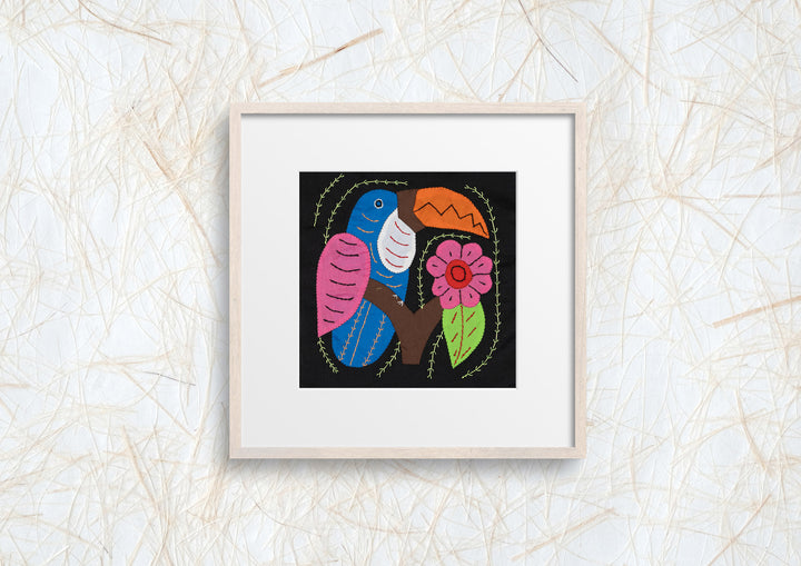 Pink And Blue Toucan Parrot Bird Molita