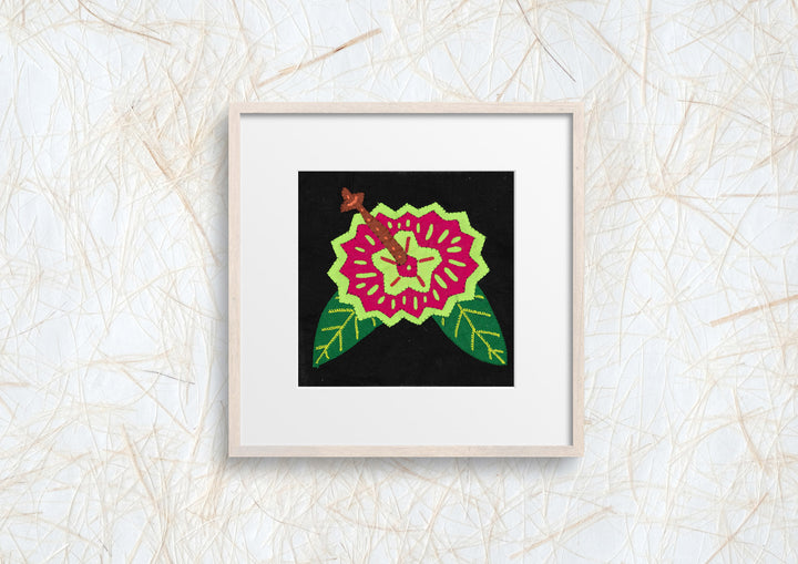 Green And Pink Flower Molita