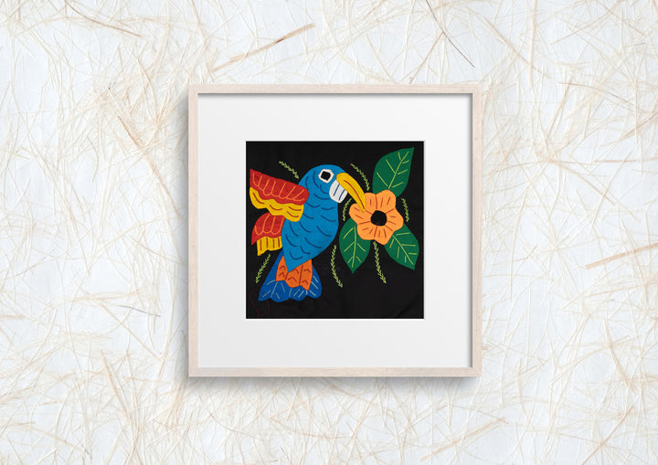 Blue Hummingbird with Flower Molita