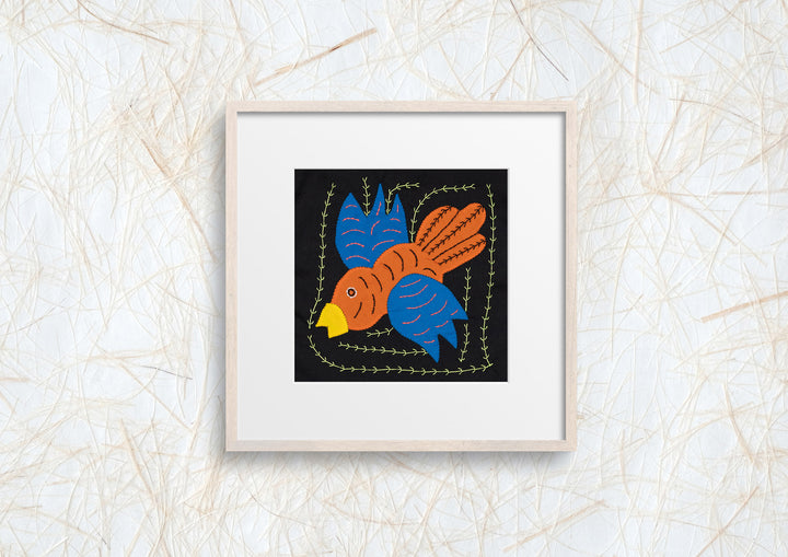 Orange And Blue Dive Bomber Bird Molita