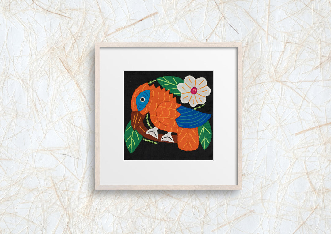 Orange and Blue Kingfisher Bird Molita