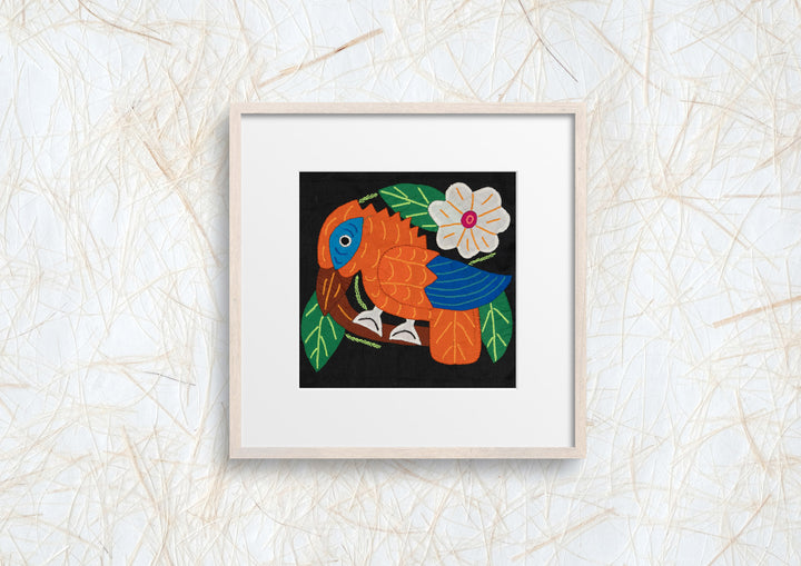 Orange and Blue Kingfisher Bird Molita