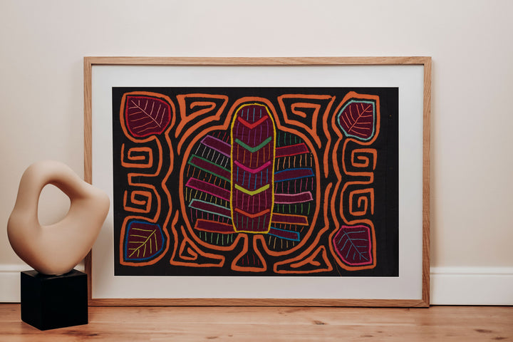 Orange Floral Fern Flower Mola