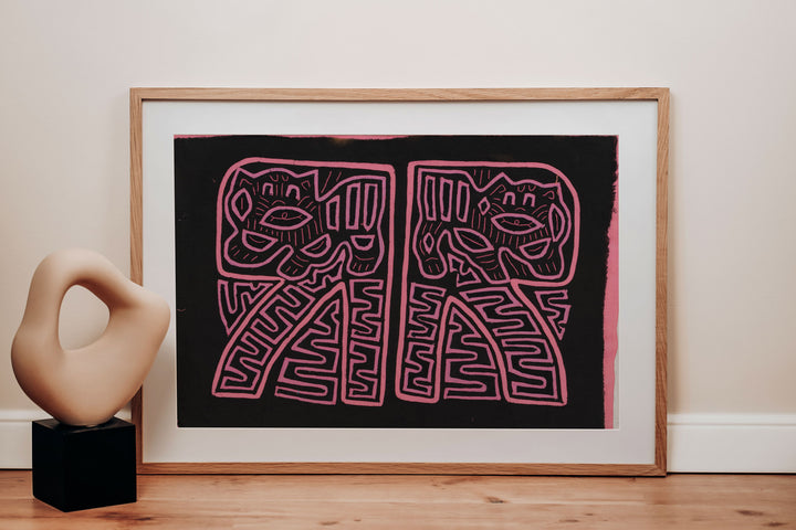Pink Black Puppy Dog Mola