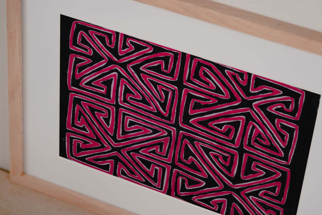 Purple Black White Symmetry Vintage Mola