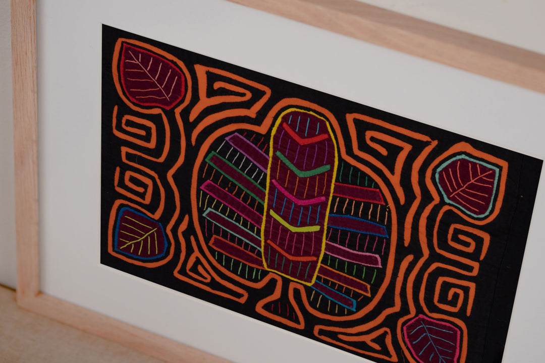 Orange Floral Fern Flower Mola