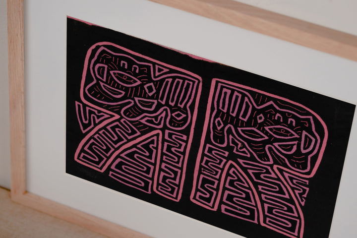 Pink Black Puppy Dog Mola