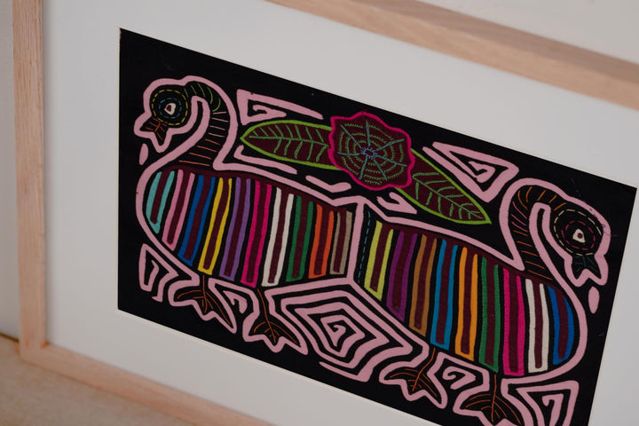 Rainbow Pink Goose Bird Two Mola