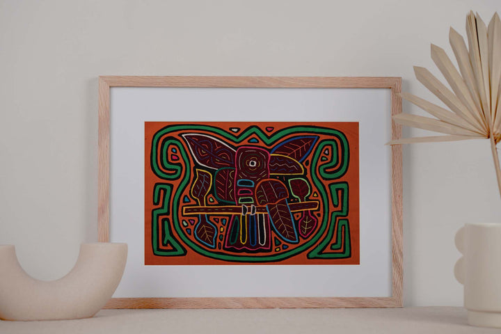 Orange Green Violet Toucan Parrot Bird Mola