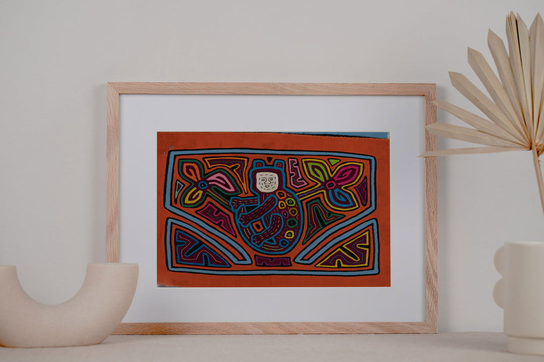 Orange Blue White Face Monkey Mola