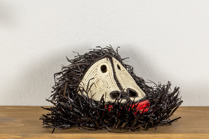 Black White Red Lip Monkey Mask