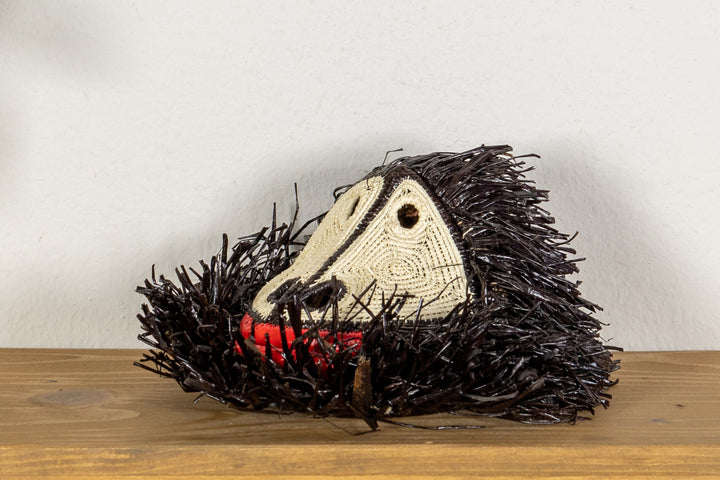 Black White Red Lip Monkey Mask