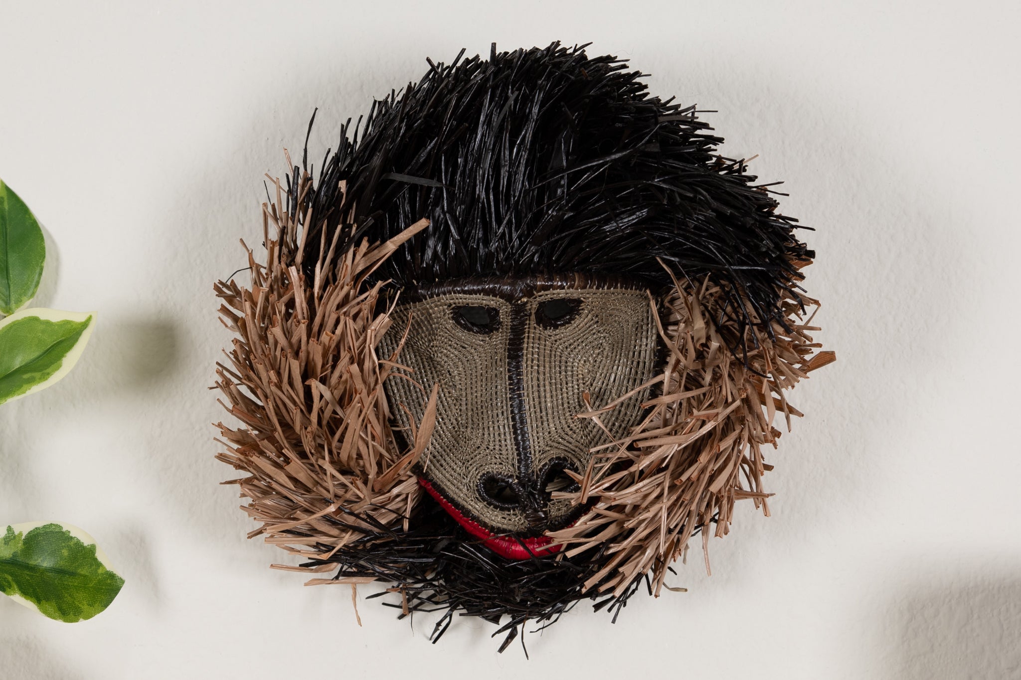 Two-Tone Brown Hot Lip Monkey Mask