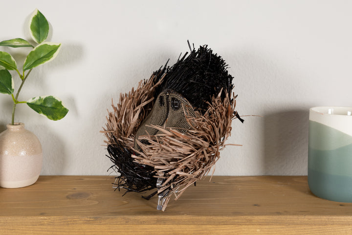 Two-Tone Brown Hot Lip Monkey Mask