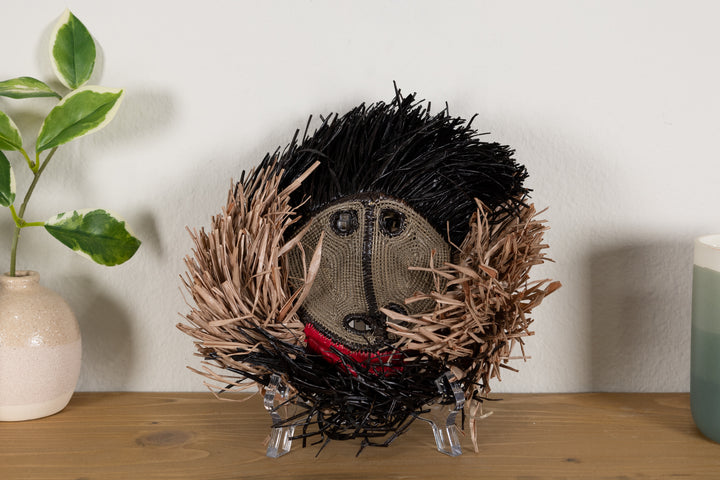 Two-Tone Brown Hot Lip Monkey Mask
