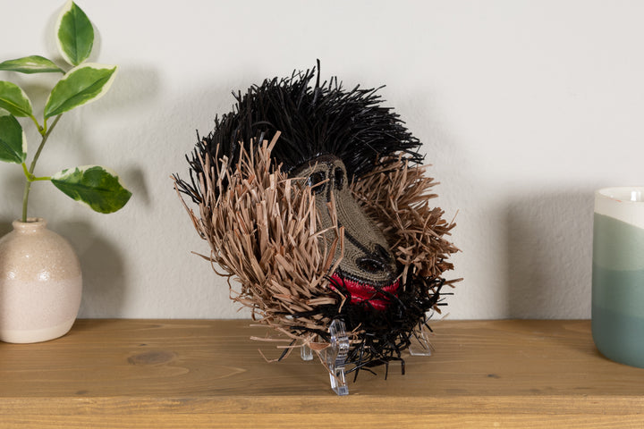 Two-Tone Brown Hot Lip Monkey Mask