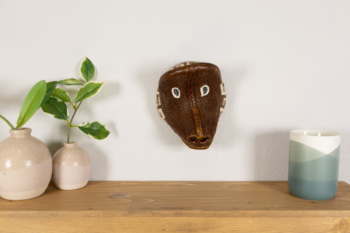 White Eye Brown Baboon Monkey Mask