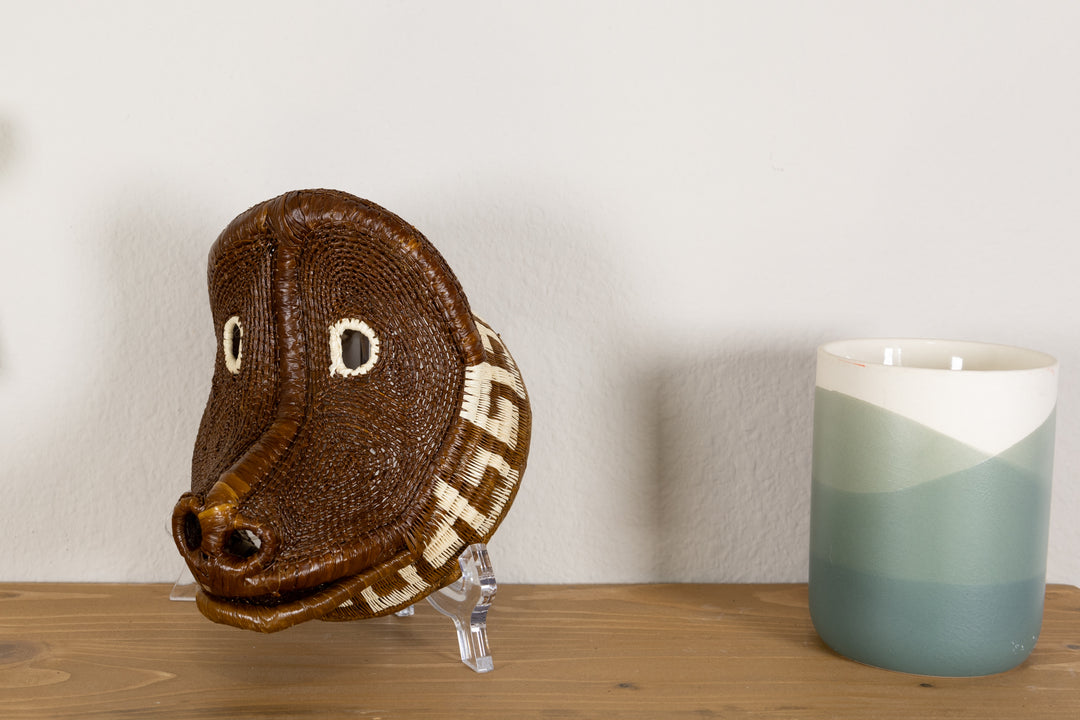 White Eye Brown Baboon Monkey Mask