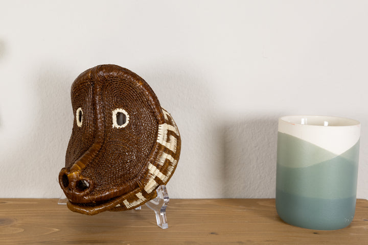 White Eye Brown Baboon Monkey Mask