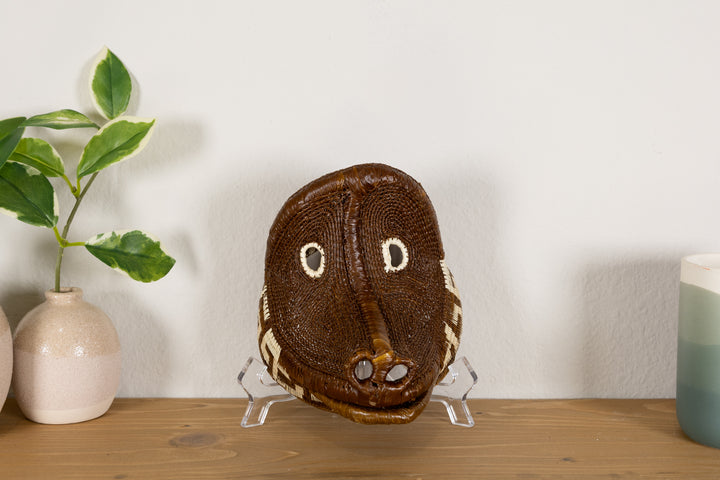 White Eye Brown Baboon Monkey Mask
