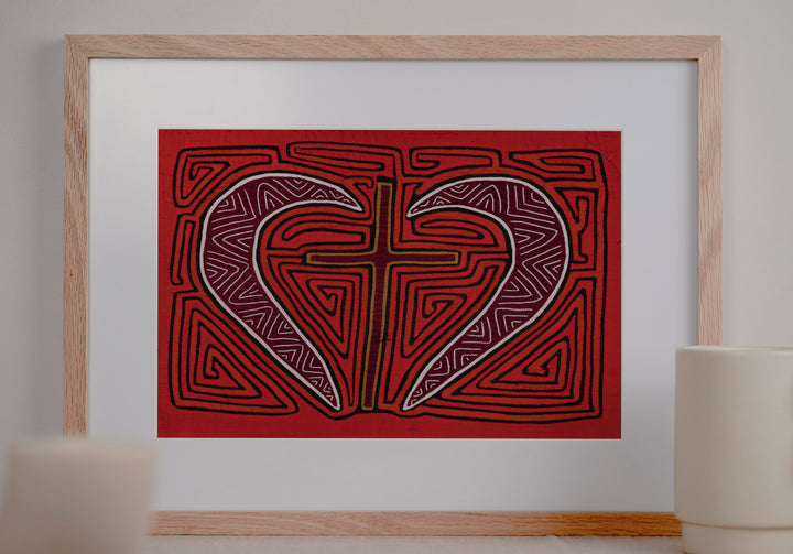Blood Red Christian Cross Mola