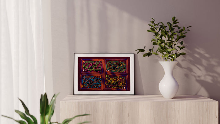 Burgandy Critters from the Deep Mola