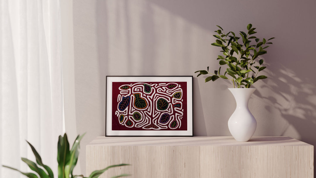 Burgundy White Grapevine Mola
