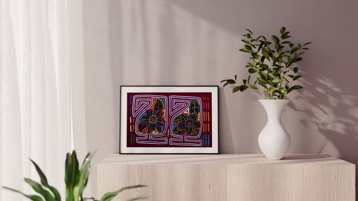 Burgundy Orchid Floral Flower Mola