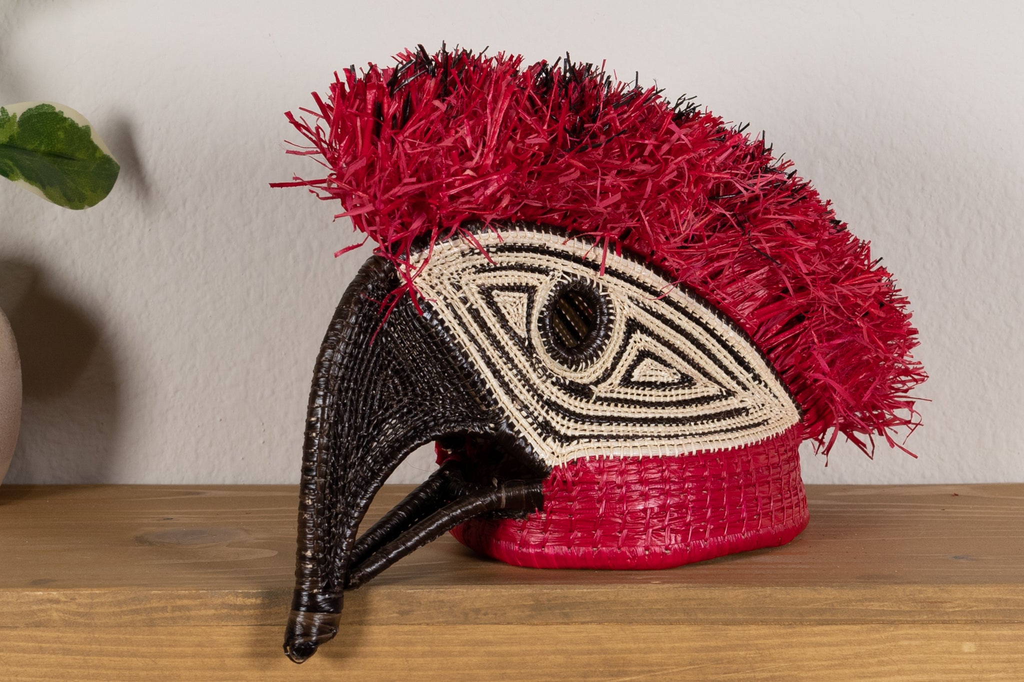 Red Head Parrot Mask
