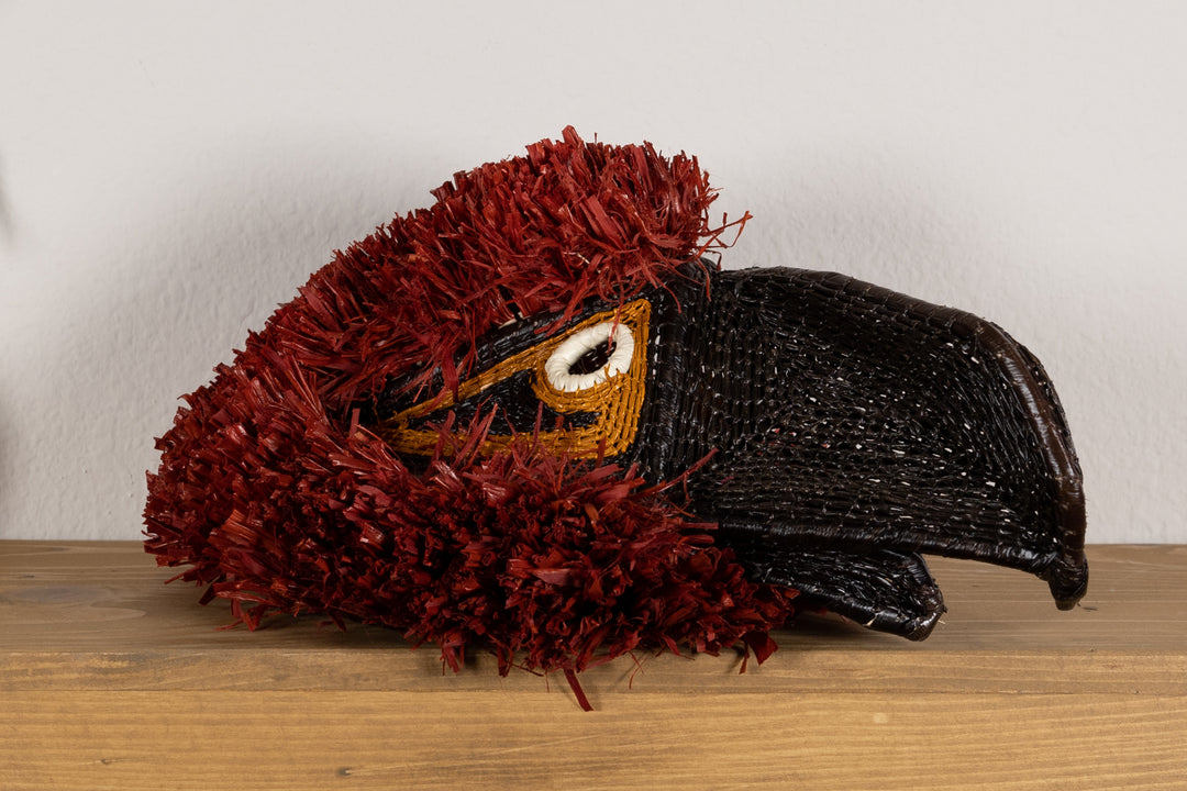 Blood Red Parrot Bird Mask