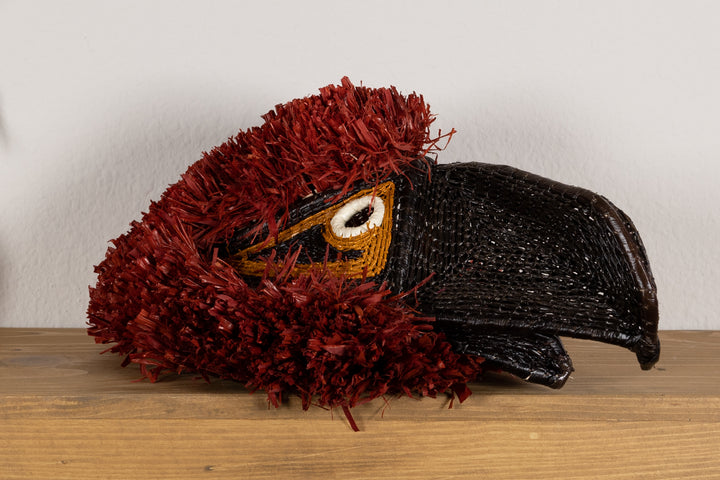 Blood Red Parrot Bird Mask